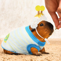 Clysee 10-piece guinea pig clothes set with flannel vests and knitted mini hats - view 24