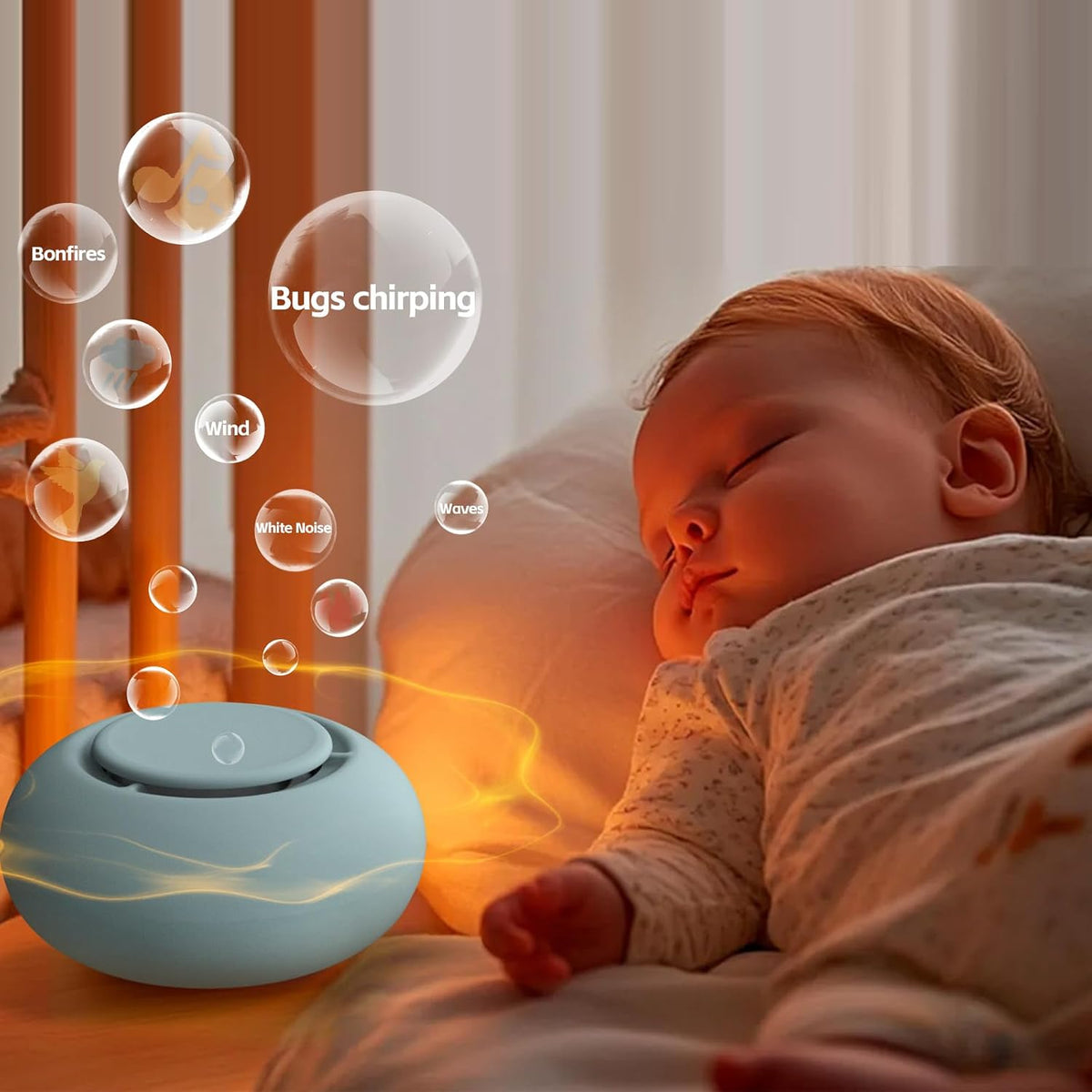 Portable Baby Sound Machine & Essentials for Babies & Kids-Putty – Fun for Kids & Family - Slate - image 4