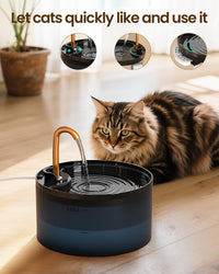 Cat Water Fountain with 3-Pack Replaceable Filters - Cat fountain + 6 Filters+ 6 Sponges - image 3