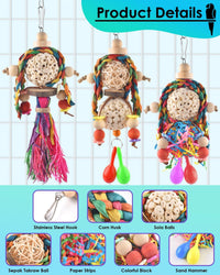 Bissap 2PCS Conure Toys, Foraging Bird Chew Sola Balls Toy for Small Parrot – Essentials for Birds - 3 PCS - image 3