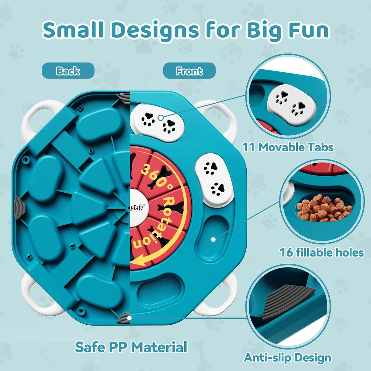 MateeyLife Dog Puzzle Toy, Puppy Enrichment Toys for IQ Training – Essentials for Dogs - L2, Blue - image 4