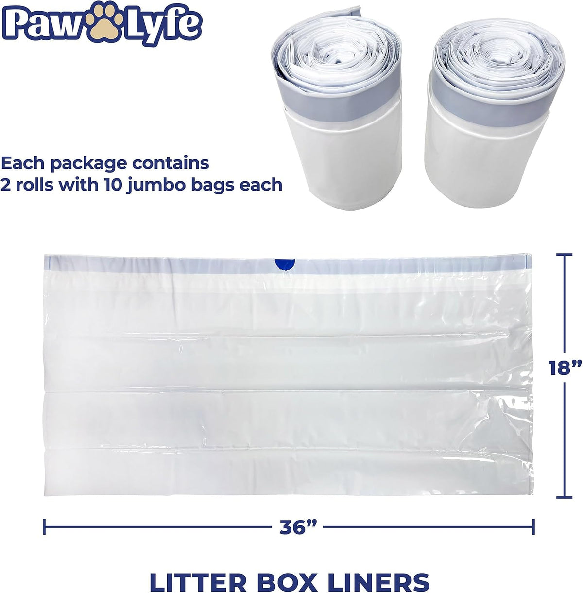 PawLyfe Jumbo Cat Litter Box Liners - image 3