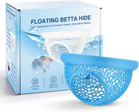 Floating Betta Hide & Shrimp Cave, 3D Printed Aquarium Decor - Blue - image 3