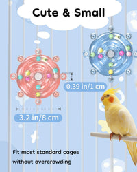 Pawfly 2 Pcs Bird Toys for Parakeets - 2 PC / Blue + Pink - image 2