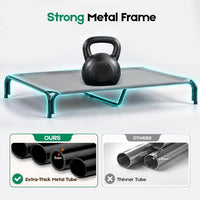 Elevated Dog Bed Raised Outdoor Dog Cot for Large Dogs - XXL-53.9"L×35.8"W×7.9"Th / Grey - image 3