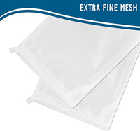 Media Bags for Aquarium - Extra Fine Mesh Bag - 10 PCS Fine Mesh Reusable Nylon Net Filter Bags with Plastic Zipper for Extra Fine Resins Filter, 7.9 x 5.5 Inch