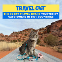 Travel Cat Harness and Bungee Leash Set, Large Cats, Kitten - Watercolors - image 2