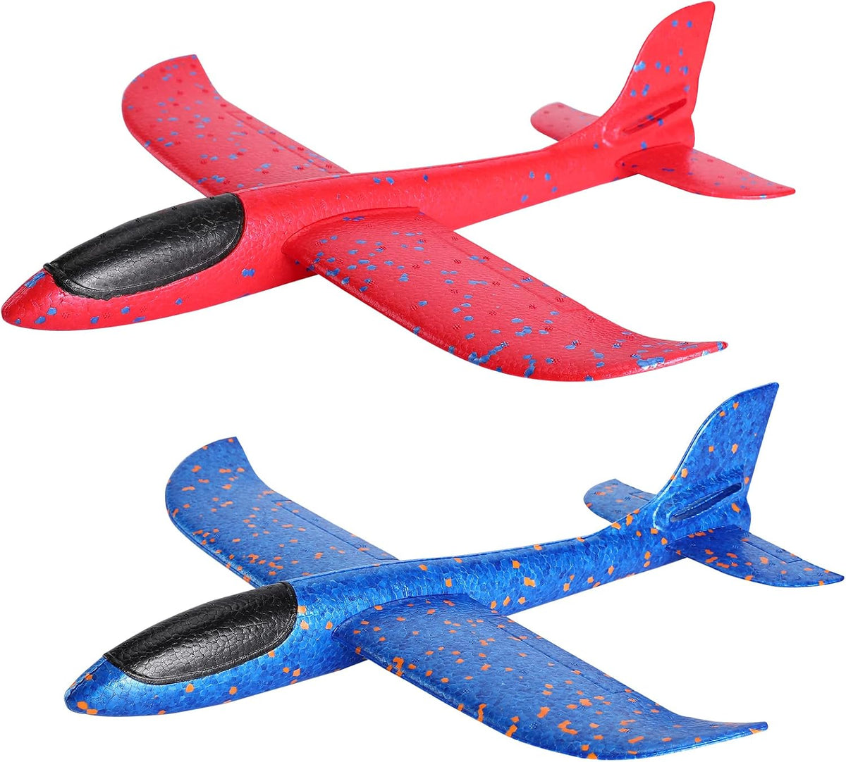Foam Airplane Toys Throwing Glider 2 Tail Position, 17.71"