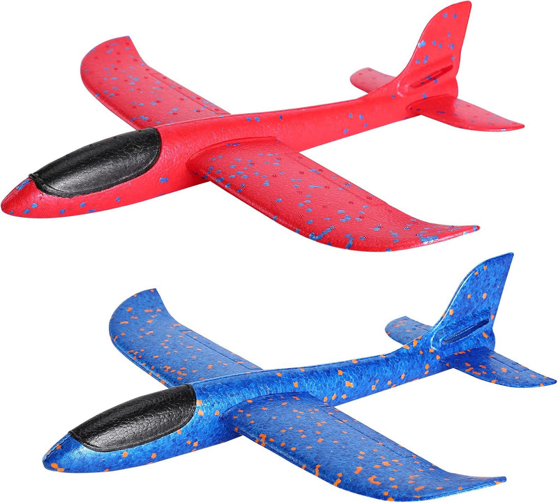 Foam Airplane Toys Throwing Glider 2 Tail Position, 17.71"