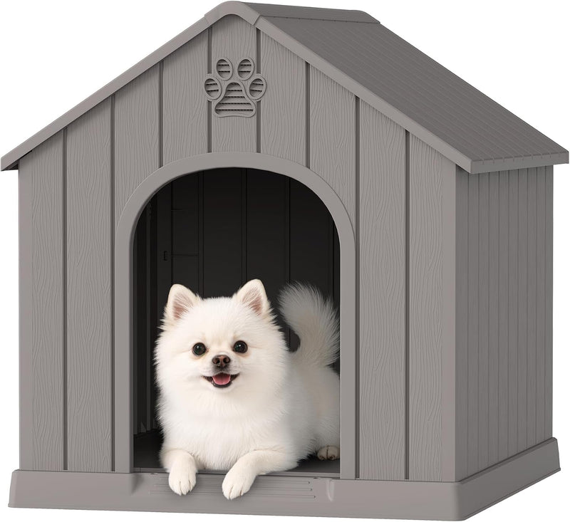 Fancyango Extra-Large Giant Dog House Outdoor Indoor for Large Dogs - Grey / 26.18''L × 24.02''W × 25.98''H