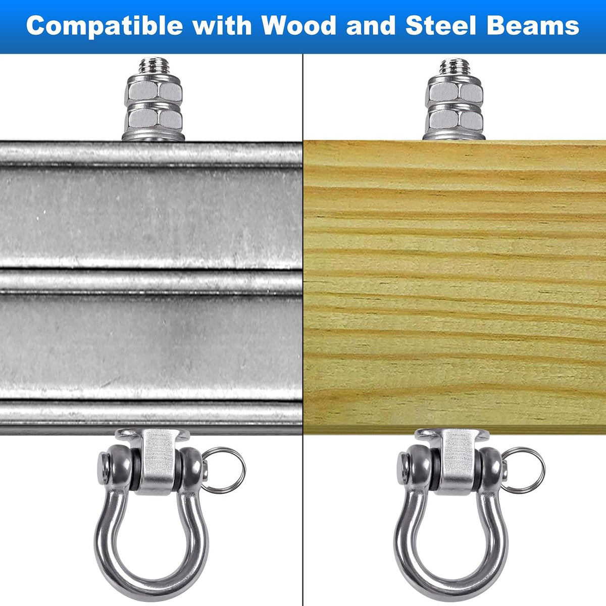 BeneLabel heavy duty stainless steel swing hangers with bearings, set of 2 - view 12