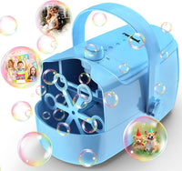 Zerhunt Durable Bubble Machine for Party: 3 Power Modes for Non-Stop - Blue