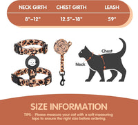 BINGPET Cat Harness with Airtag Holder - Classic Leopard (Buckles on Neck & Chest) - image 4