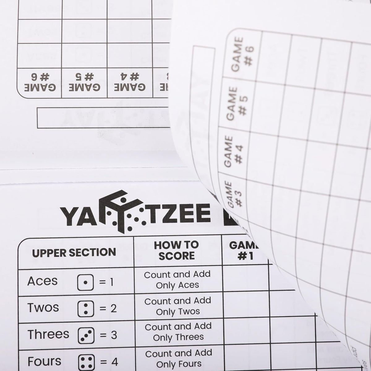 Perforated Yahtzee Score Pads: 120 Easy Tear Off Score Sheets - 8.5x11" - 120 Pages (1-Pack) - image 3