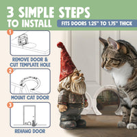 Gnome Door Cat Door for Interior Doors - White - image 4