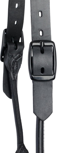 Weaver Livestock Leather Magic Show Cattle Halter, Adjustable, Modern Style Cow Calf Halter, Livestock Handling Equipment for Showing, Black