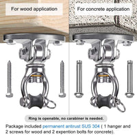 SELEWARE Silent Bearing Swivel Swing Hanger Stainless Steel Swing - 360° Bearing Swing Hanger ( 1 Pack ) - image 4