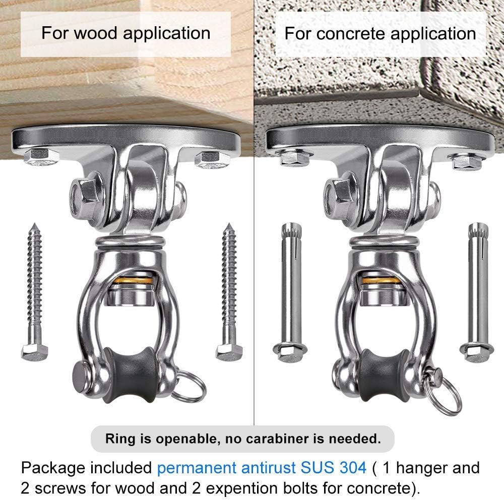 SELEWARE Silent Bearing Swivel Swing Hanger Stainless Steel Swing - 360° Bearing Swing Hanger ( 1 Pack ) - image 4