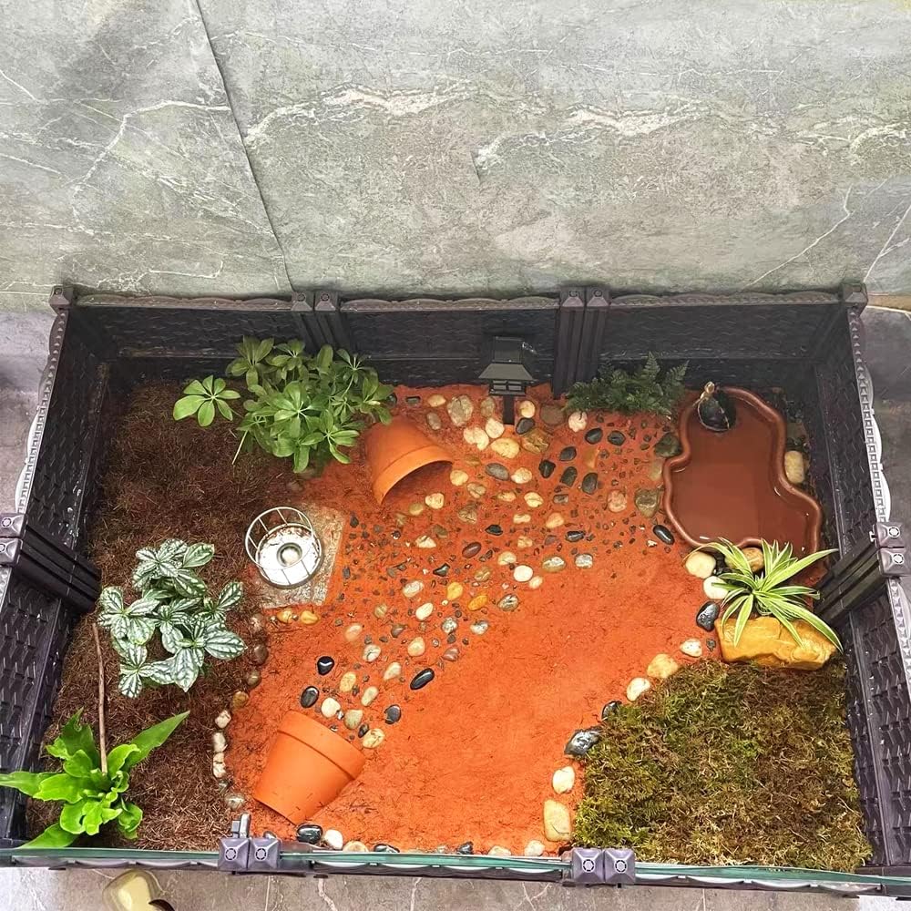 Extra Large Reptile Bathing Pool Reptile Feeding Dish Water Bowl - Brown - image 3