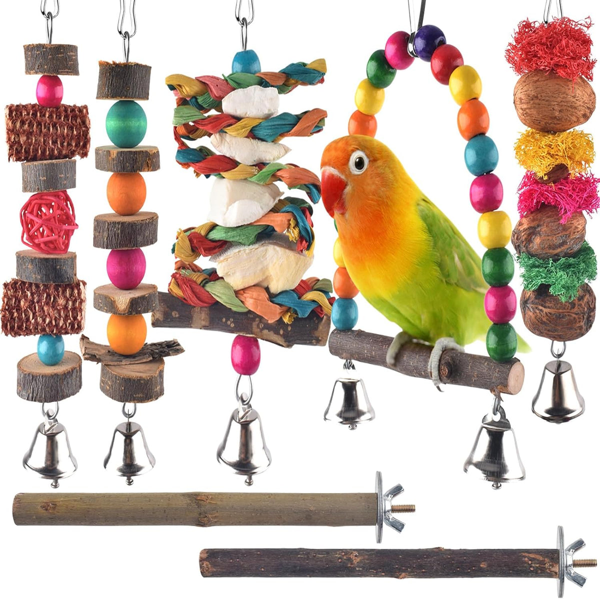 Bissap 7‑Pack Bird Chew Toys - 7 pieces