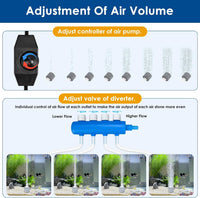 AquaMiracle Quiet Aquarium Air Pump Adjustable Airflow 200/317/475GPH – Essentials for Fish - For Tanks up to 800 Gal - image 2