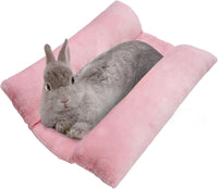 15.7" x 14" Bunny Bed for Rabbit Cage, Thickened & Soft – Daily Care for Small Pets - Pink / 15.7 x 14In