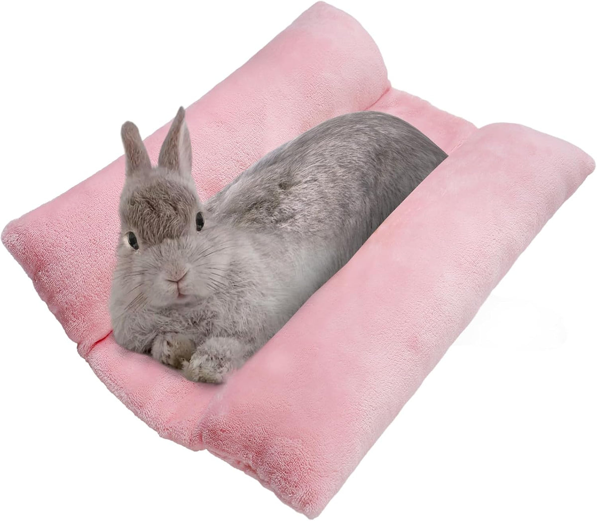 15.7" x 14" Bunny Bed for Rabbit Cage, Thickened & Soft – Daily Care for Small Pets - Pink / 15.7 x 14In