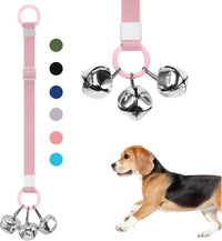 Dog Door Bell with Hanging Ring - One Dog Bell / Pink