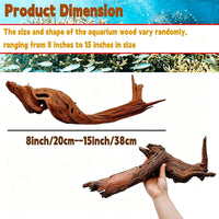 Aquarium Driftwood 3PCS Natural Trunk Driftwood Assorted Branches - Mopani Driftwood (8-15in 1PCS) - image 2