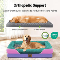 Waterproof Orthopedic Dog Bed for Large and Extra Large Dogs – Essentials for Dogs - Sage Lavender / 42"L x 30"W x 7.5"Th - image 2