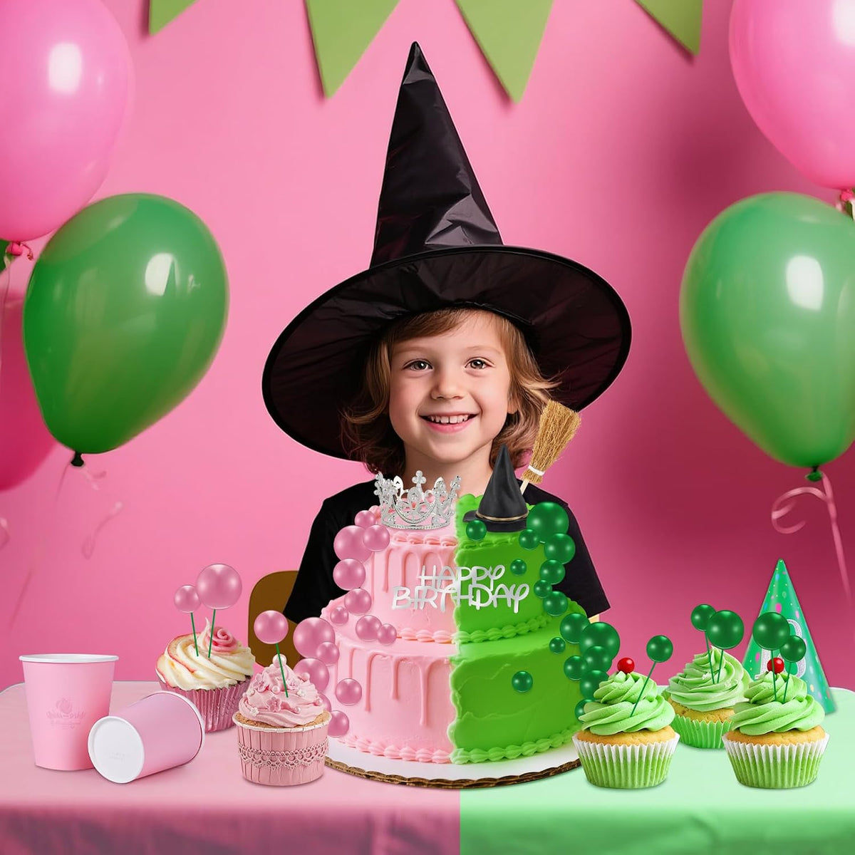 Hooqict 43 piece Halloween cake topper set with sign, tombstone, skulls, trees and spiders - view 30