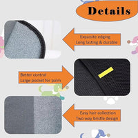 Pet Hair Removal Glove for Cats & Dogs, Electrostatic Grooming Gloves for Pet Hair, Reusable Double Sided Static Hair Remover for Couch, Furniture, Carpet & Car Seat (1 PCS)