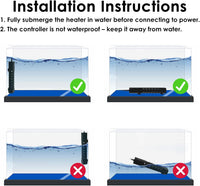25W Aquarium Heater, Adjustable Small Fish Tank Heater - For 20-40 Gal - image 4