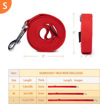 Strong Durable Nylon 10ft Long Dog Training Leash, Traction Rope - Red / 6 Feet - image 2