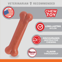 Nylabone Power Chew Original Bone Dog Chew Toys - Bacon / X-Small - image 4