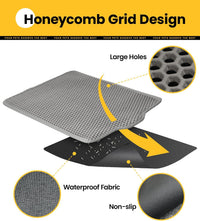 Conlun Cat Litter Trapping Mat for Small Spaces - Gray / Large (30" x 22") - image 3