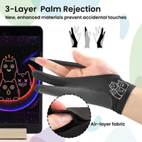 Artist Drawing Glove: 3-Layer Palm Rejection for iPad & Drawing - Midnight Mood(2 Pack) / Medium - image 4