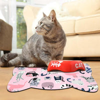 Cat Food Mats for Floor, Dog Pet Water Bowl Feeding Placemats for Food and Water Grey 17.7 * 9.8 - Light Pink / 23.6"L x 13.7"W - image 3