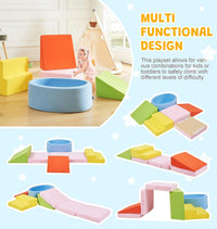 Elftopia foam climbing set with ball pit, stairs and ramps for toddlers in grey - view 17