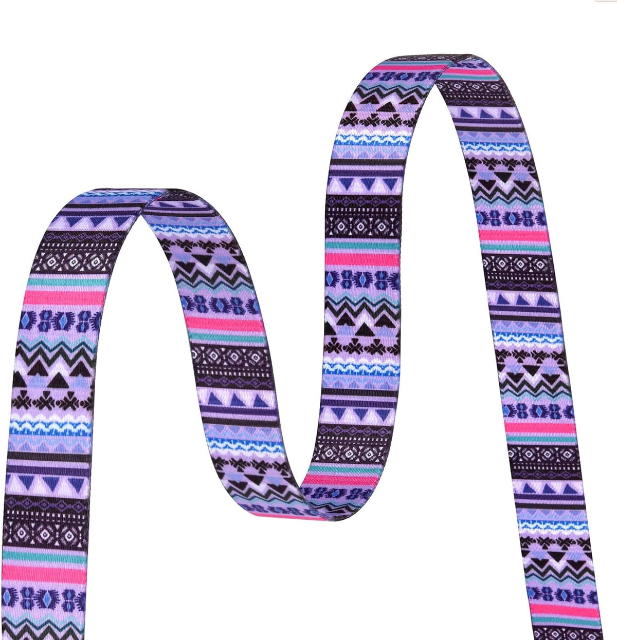 Mihqy Dog Collar for Medium Dogs, Fashion Design, M - S (Neck 9.8-15.7", Width 5/8") / Purple Bohemia - image 3