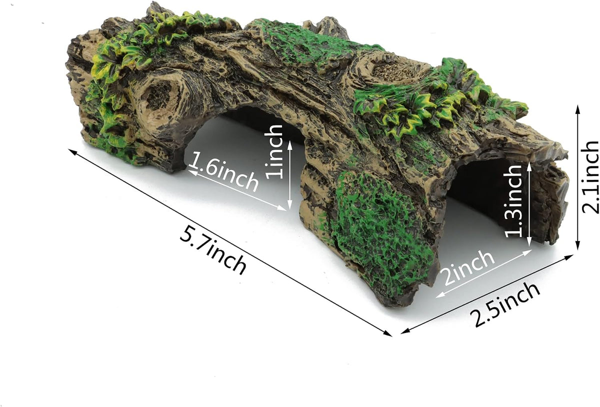 JIH Aquarium Decorations Resin Hollow Tree Trunk Ornament – Essentials for Fish - image 2