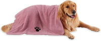 Bone Dry Pet Grooming Towel Collection Absorbent Microfiber X-Large - Embroidered Rose / 41x23.5"
