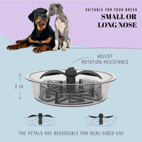 AVERYDAY Slow Feeder Dog Bowls for Large Breed - Petal Feeder Green / 2.5 Cup - Fit 7.5-7.7'' Feeder Holes - image 4
