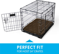 Paw Inspired Washable Padded Crate Mats for Dogs - 24 Inch / Dark Brown - image 3