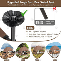 Upgraded Elevated Dog Bed with Canopy, Portable Raised Outdoor Dog Bed with Stable Anti-Slip Feet, Wider Shade Pet Bed Cot, Raised Dog Beds for Large Dogs Camping, Indoor & Outdoor Use
