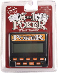 5-in-1 LCD Electronic Handheld Poker Game, Ages 8+ – Fun for Kids & Family - image 2