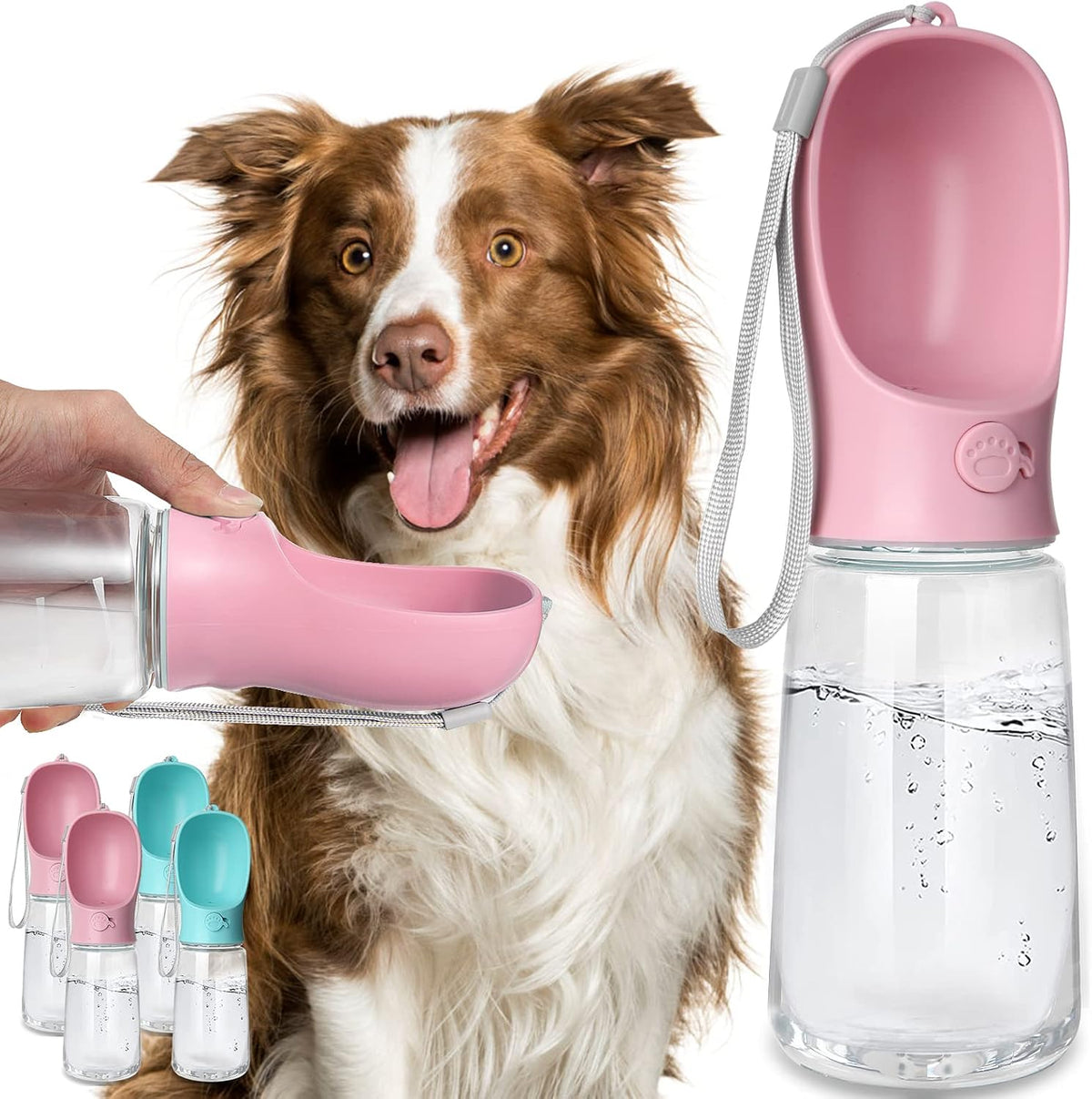 Kalimdor Dog Water Bottle - 19oz Pink