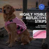 ASENKU Dog Life Jacket, High Floatation Dog Swimming Vest with Rescue Handles for Small Medium - Xx-large / LightPink - image 3