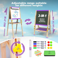 JOYOOSS Easel for Kids Art Easel Toddlers Easels With Paper Roll – Fun for Kids & Family - Purple - image 3