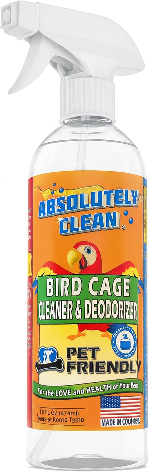 Absolutely Clean Amazing Bird Cage Cleaner and Deodorizer - 16 Fl Oz (Pack of 1)